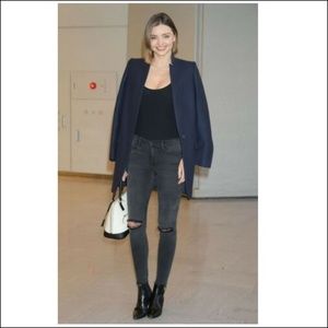 Frame Le High Skinny Knee Ripped Jeans Muddywaters